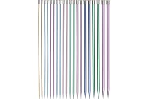 MPEIPILA Set Ferri da Maglia, Ferri per Lavorare a Maglia Alluminio, Ferri da Maglia Lunghi 35cm, Ferri da Maglia in Acciaio 3.0-10.0mm, Set Ferri da Maglia Completo per Principianti e Professionisti