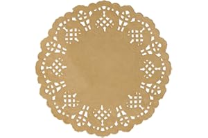 Santex Okrągłe papierowe serwetki brązowe 35 cm - 10 sztuk