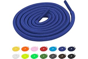 TBOC Lacets Ruban Ronds Couleur Lacet Rond [90-120-140 cm] Chaussures Baskets Patin Sport | Compatible avec Converse Nike Air Force Adidas Stan Smith Puma Timberland Vans pour Enfant Adulte