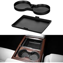 CNANRNANC Boîte De Rangement Console Centrale Tesla Model S/X (2012-2021) – Organiseur Accoudoir ABS Noir