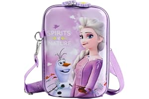 Pusuanzi Eiskönigin Tasche Mädchen, Eiskönigin Kinder Umhängetasche, Handtasche Eiskönigin, Kinderhandtasche, Schulrucksack mit verstellbarem Gurt für Mädchen
