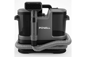 Powell lavatappeti 450W – Pulitore per Tappeti e Tappezzeria con Aspirazione 13000PA, Serbatoio 1,8L, per Divani, Interni Auto – Cavo 5m, Leggero 3,5kg, Grigio