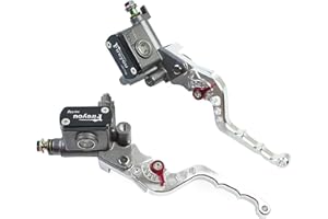 FIREYOURACING 22mm 7/8 "hebel hydraulische kupplung hauptbremszylinder cnc einstellbare bar flüssigkeit dot (Schwarz, ein paar)