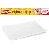 Koroplast Hazır Kesilmiş Pişirme Kağıdı 16 adet 42x37 cm, Helal Sertifikalı BPA İ&ccedil;ermez, Fırında Tavuk, Et, Tatlı, B&ouml;rek Pişi