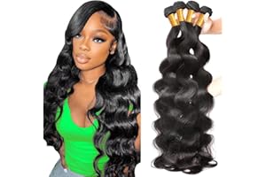 VALLBEST Body Wave Bundles Human Hair Bundles 10A Grade 100% Unprocessed Brazilian Virgin Hair Bundles Body Weave Wavy Bundles Human Hair (20 22 24 26)