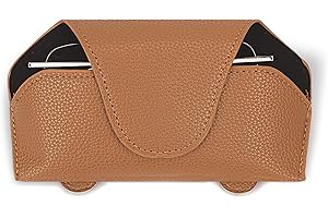 WWW Car Glasses Case - Sunglasses Holder for Car Visor,Leather Sunglasses Case Holder Clip Eyeglasses Storage Organizer for Car