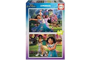 Educa - Encanto, Disney, 2 Puzzles de Cartón con 100 Piezas Cada uno, a Partir de 6 años, 2 Puzzles Infantil de cartón de Encanto compuestos por 100 Piezas Cada uno (19201)