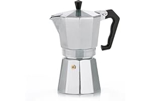 ‎KELA kela Espressokocher für 6 Tassen, Espressokanne 300ml, Kaffeekocher Aluminium, ITALIA, Espressomaschine für Herdplatte, alle Herdarten außer Induktion, silber matt