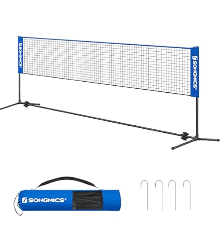 Rete Da Badminton WENRERO Regolabile - Per Esterno, Verde 610x76 Cm