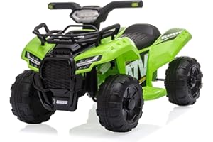 LIUFASHI Quad Enfants électrique ATV, 6V Enfants Voiture électrique Quad avec lumière Avant LED, MP3, USB, Grand siège, Conduite électrique sur Les Jouets Meilleurs Cadeaux pour Les Enfants de 1-3 Ans,Vert