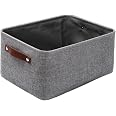 Panier De Rangement Pliable MANGATA - Toile Gris Froid - Pour Vêtements, Jouets, Salle De Bain - Lot De 1