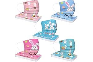 Sonnena 50PC Adultos Mujer Desechable,3 Capa Hombre PatróN De Dibujos Animados De Calabaza Halloween Ajustable para las Orejas,Oficina,Deportes al aire libre