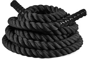 ‎ULTRASPORT Ultrasport Battle Rope, Seillänge 3,8 cm Durchmesser, hochwertiges Schlagseil für Kraftausdauer & Muskelaufbau, Schwungseil für effektives Ganzkörpertraining & Functional Training
