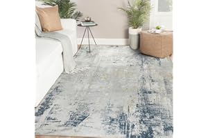 Famibay Rugs Living Room Washable Area Rugs for Bedroom Large 160 x 230cm Abstract Modern 5mm Thin Short Pile Floor Carpet Faux Wool Carpet for Kitchen Office Dining Room Decor