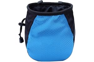 FUZVOL Sac de magnésium Noir pour Escalade avec Ceinture réglable et Cordon de Serrage. Peut être Suspendu à la Taille pour l'escalade en Plein air.