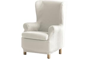 Eysa Italia Ulises Copripoltrona Elastico, 100% Poliestere, Ecru, 70 a 90 cm