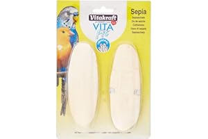 VITAKRAFT - Vita Fit - Cuttlefish Bone for Domestic Birds - Calcareous Nutrient - Special Beak Care - 2 pieces