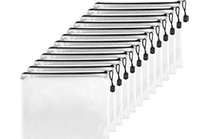 Fousenuk 12 sztuk A5 Torba na Dokumenty, Torba na Zamek Wodoodporna Siatka