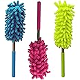 ZYBUX - 3 Pack Extendable Feather Dusters for Cleaning Microfiber Dusters/Flexible Blind Cleaner Dust Remover | Duster For Home, Home Office - Washable Window Cleaning Pole