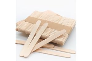 BELSVOR 100 Stück Holzstäbchen, 100 Stück Eisstiele Holz, Eisstiele Holz Für DIY/Kunsthandwerk/Kinder, Holzstäbchen 114 MM x 10 MM x 2 MM, 100 Stück Eisstäbchen Holz