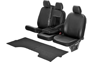 Z4L Housses de siège en cuir synthétique VIP et tapis de sol en caoutchouc compatibles avec Iveco Daily à partir de 2014 - Un ensemble