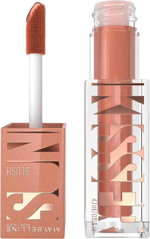 Maybelline New York Sunkisser Likit Allık- 08 Shades On | Zengin E vitamini, parlak pigmentler, 12 saat dayanıklılık, anında iyi görünümlü etki, allık bronzlaştırıcı highlighter