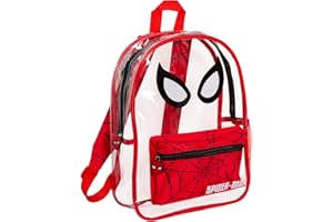 Marvel Press Spiderman Backpack Boys Swim Bag Clear Wipeable School Rucksack Kids Transparent Swimming Beach Bag