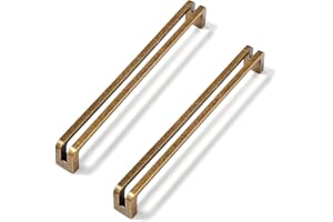 SYZOW 6 pièces poignées de placard cuisine en laiton antique, Poignee de Meuble Cuisine Laiton antique 192mm,Poignées de Tiroir de Meubles, pour Bureaux, Tiroirs, Armoires