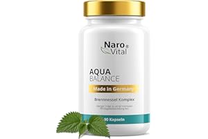 ‎NAROVITAL Entwässerungstabletten - Brennnessel Kapseln gegen Wassereinlagerung in den Beinen - Diuretika ohne chemische Entwässerungskapseln - 9-Fach Komplex – 90 Kapseln