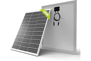 Newpowa® 100 W (vatios) 12 V (voltios) Panel solar monocristalino de alta eficiencia fotovoltaica mono celda solar para casas de jardín y barcos