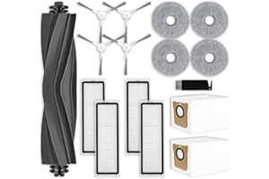 liveryde Kits compatibles pour Dreame L10s Ultra / L10 Ultra, pour Xiaomi X20+ Accessoires, 1 brosse principale, 4 brosses latérales, 4 filtres Hepa, 4 serpillère, 2 sacs (Pas pour L10s Ultra Gen2)