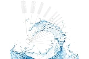 BONBELONG Cleaning Brushes, Pack of 13, Long & Narrow Bottle Brushes, Water & Baby Bottles, Non-Tipping, Drinking Cups, Straw Cleaners (White)