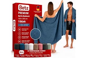 Betz Bad handduk stor XXL Berlin storlek 100 x 200 cm bad handdukar bastu handduk 100% bomull duvblå