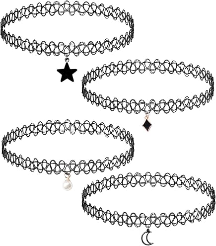 CHUANGOU 12 Pezzi Collana Girocollo Bambina, Collana Elastica, Collane Elastiche Girocollo Tante Gradazioni di Colore, per Ragazze, Bambina, Donna