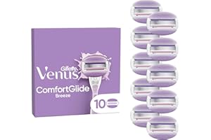 Gillette Venus ComfortGlide Breeze Rasierklingen Damen, 10 ORIGINAL Ersatzklingen für Damenrasierer, 3 Klingen für eine Glatte, Gründliche und Langanhaltende Haarentfernung