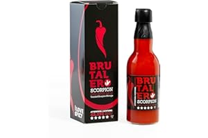 I LOVE SPICY Brutalero Scorpion 100 ml – Salsa Picante 43 293 SHU – 80 % Chile – Fermentada Artesanal con Dosificador – Para Barbacoa y Cocina Diaria