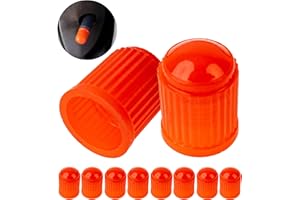 YOUR DAY MATE Bouchon de Valve en ABS, Lot de 10, Bouchons Rouges avec Joint pour valves de Voiture, Moto, Scooter, remorque, vélo, Bouchon Valve Voiture, Capuchon de Valve Auto, Bouchon Valve Pneu Voiture, Cap