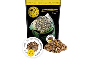 Carp Target Gekochter Tigernüsse Hanf Odermenning Particle - Angelfertig Mix - Fertiger Fisch Grundfutter - Lockfutter - Groundbait - Karpfenfutter Angeln - Grundfutter Karpfen - Angelfutter