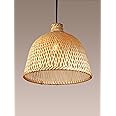 Habere India-All the Cultures Fabricating India Pendant Lights | Bamboo Pendant Lamp | Bamboo Lampshade | Cane Lamps | Rattan Interior Lamps | Wicker Pendant Lamp (Diameter 40 CM, Height 34 CM)