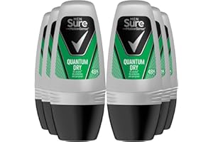 AUSOMECHOICE Quantum Dry Anti-perspirant Roll On 50ML | 48h protection against sweat and odour MotionSense technology deodorant | Pack of 6