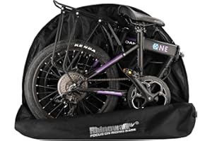 SUNTTELF Bolsa plegable para bicicleta de 14-20 pulgadas Brompton Travel Case Bolsa de transporte para coche tren aire viaje portátil, Negro, 20 pulgadas (50,8 cm)