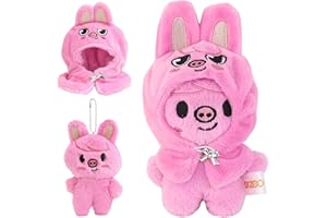 BAISHUWU Stray Kids Llavero de Peluche, Juguete de P-eluche Kids, Llaveros de Peluche de S-Tray K-IDs, Muñeco de Peluche Stray Ki-DS, Skzoo Plush Doll, para Fanáticos de SKZ