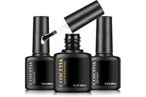 Coscelia 10 Ml Base Coat Top Coat Con Top Coat Mate Para Esmaltes De Gel Uv Base Coat Y Top Coat Para Todas Las Series De Esmaltes De Gel Uv