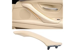 TTCR-II Compatible con Tirador Puerta BMW Serie 5 F10 F11,Manillas Puertas Interior f10 Manijas Para Puertas F11,Tirador Puerta Derecha de Piel Serie 5 520 523 525 528 530 535(2010-2016)-Beige