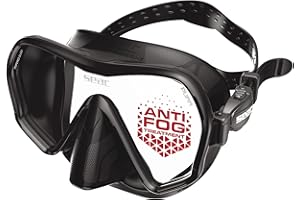 SEAC Pura – Maschera Subacquea Monolente Frameless in Silicone | Maschera per Immersioni e Snorkeling Antifog Low Volume con Fibbia 3D