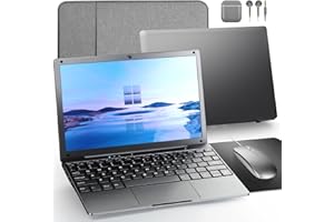 G-Anica Laptop Computer, Windows 11 Laptop, 8GB+128GB, Intel Celeron Quad-Core Processors, 10" Laptops, Bluetooth WiFi Webcam HDMI, and Laptop Bag,Mouse, Mouse Pad, Headphone (Grey)