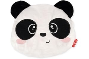 Legami - Mini Cuscino Termico con Semi di Lino, Warm Cuddles, in Semi di Lino, Profumo di Lavanda, Poliestere e Cotone, Dona Relax, Tema Panda, Uso in Microonde o in Frigo, 18 x 19 x 2,5 cm