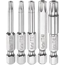 Sourcing Map T25 Embout De Tournevis à Tête Torx De Sécurité 6,35