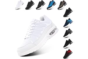Hitmars Scarpe Running Uomo Donna Scarpe da Corsa Sportive Scarpe da Ginnastica Air Sneaker Palestra Camminata Traspiranti Jogging Fitness Nero Blu Grigio EU 36-42