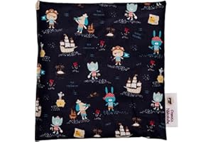 Franzis Nähstube 20x20cm Cuscino pirata ai semi d'uva in 100% cotone I Cuscino di grano ai semi d'uva 20x20 per microonde I Cuscino riscaldante, cusci